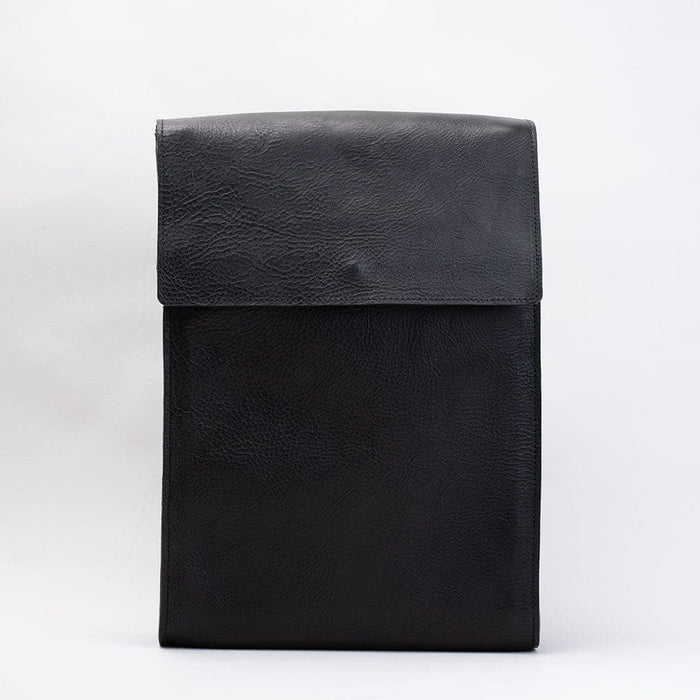 Leather laptop backpack - The Minimalist (Black) by Geometric Goods