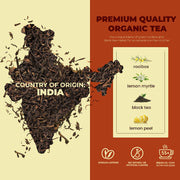 Gardenika Shop Green Rooibos Black Loose Tea, Energizing & Revitalizing Citrus Blend with Lemon Peel and Lemon Myrtle - Medium Caffeine - Organic & Kosher Loose Leaf Tea