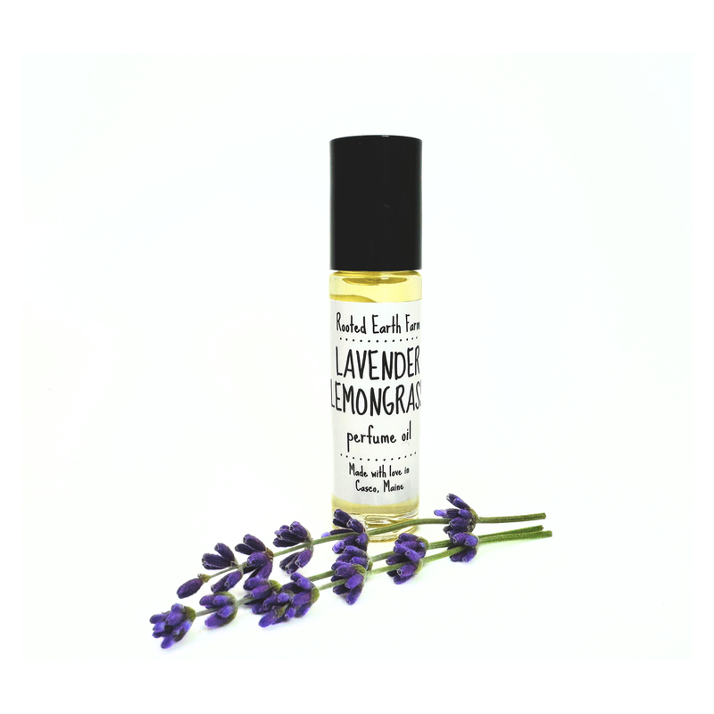 Rooted Earth Farm + Apothecary Lavender Lemongrass Perfume Oil Natural Perfumes