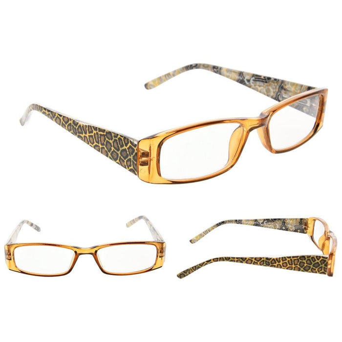 Eyekeeper.Com - Leopard Rectangle Reading Glasses Chic Readers R006A