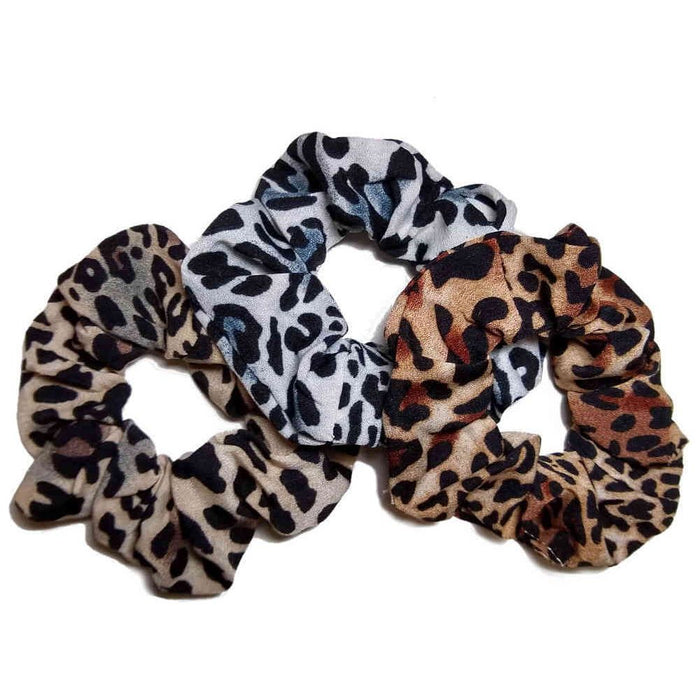 Threddies Leopard Print Scrunchies