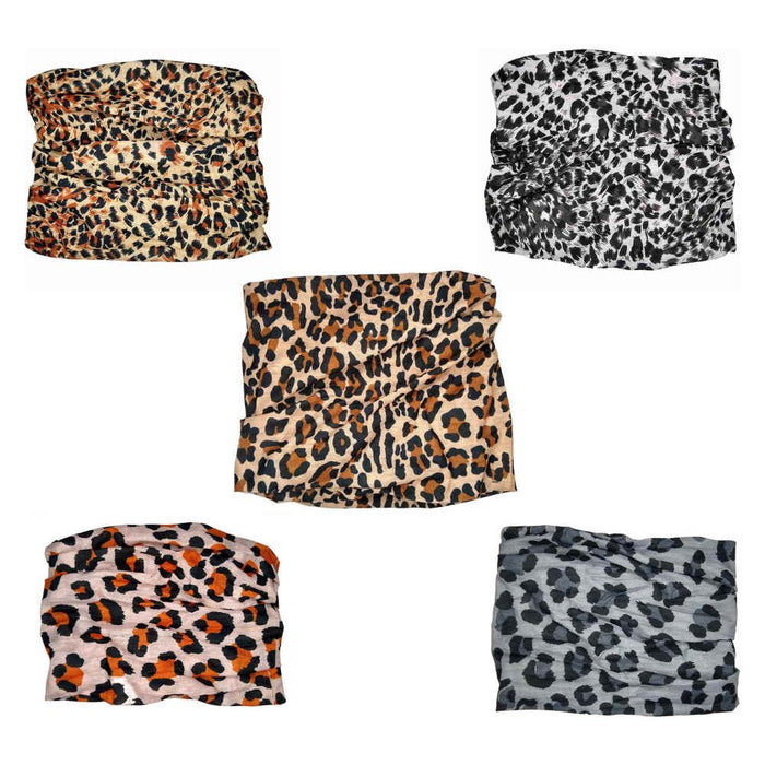 Threddies Leopard Print Tube Headbands