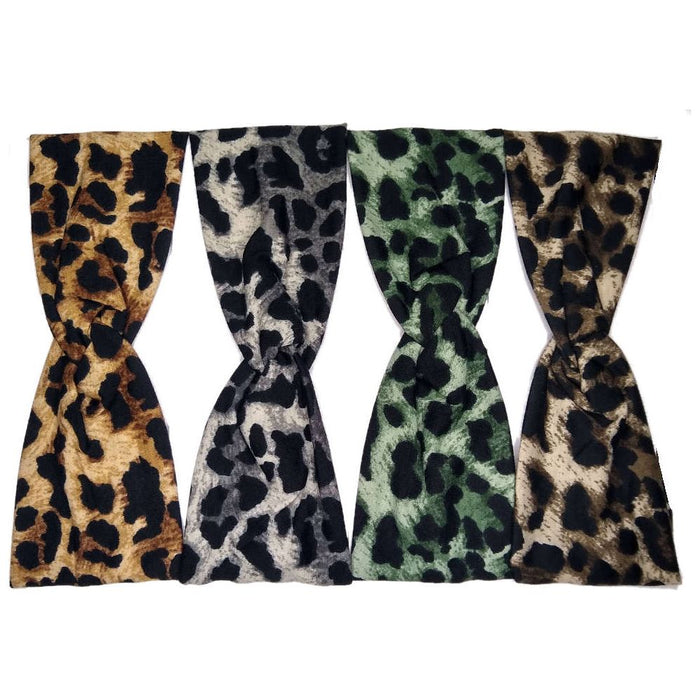 Threddies Leopard Turban Twist Headbands