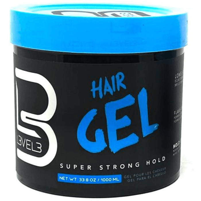 L3Vel3 Super Strong Hair Styling Gel 16.9Oz Or 33.8Oz