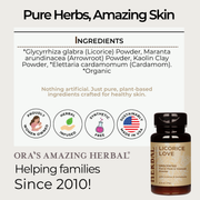 Ora's Amazing Herbal Licorice Love, Skin Soothing Facial Cleansing Powder Face Care