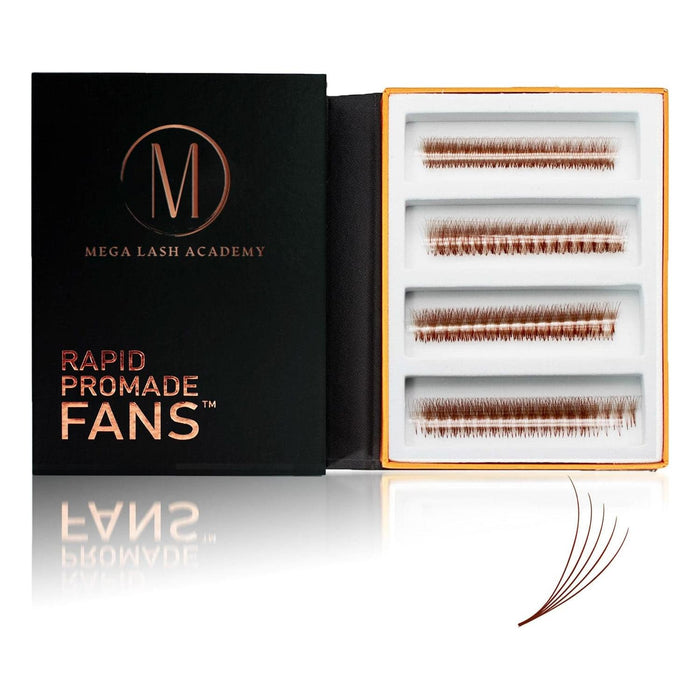 Mega Lash Academy -  Light Brown 5D Rapid Promade Fans