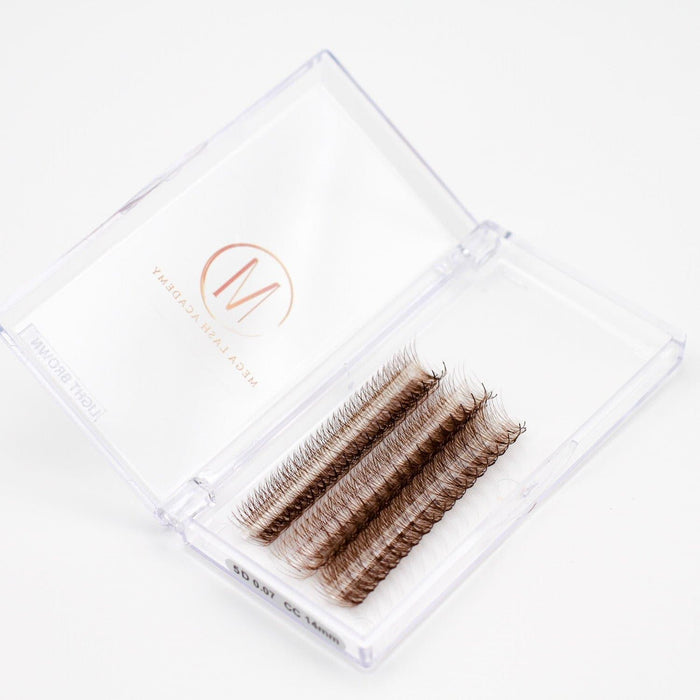 Mega Lash Academy -  Light Brown 5D Rapid Promade Fans