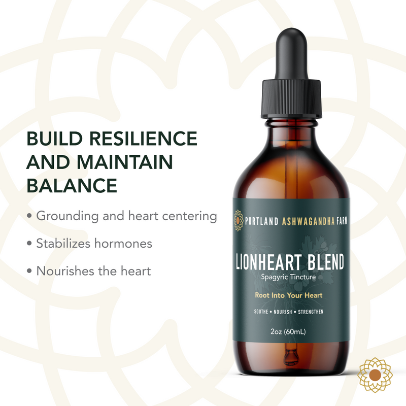 Portland Ashwagandha Farm Lionheart Blend - Fresh Spagyric Tincture Health Care