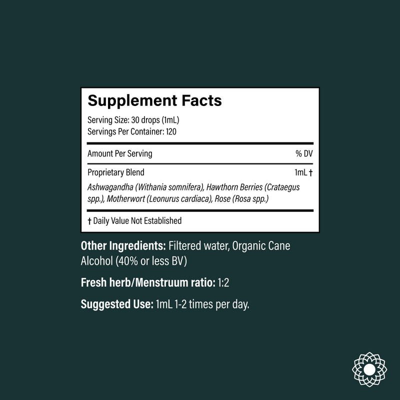 Portland Ashwagandha Farm Lionheart Blend - Fresh Spagyric Tincture Health Care