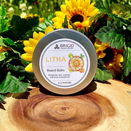 Brigid Trading Company Litha Natural Beard Balm - Lemon, Sweet Orange, Myrtle, and Ylang Ylang Beard Oil