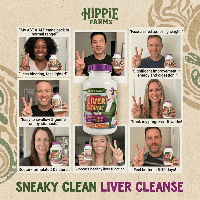 Hippie Farms Premium Liver Cleanse & Reset - Liver Detox, Bile Stimulation, Enzyme Support (AST/ALT) Vitamins & Supplements