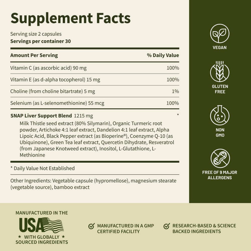 Snap Supplements Liver Health & Detox - 6 Month Supply hidden