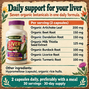 Hippie Farms Premium Liver Cleanse & Reset - Liver Detox, Bile Stimulation, Enzyme Support (AST/ALT) Vitamins & Supplements Bisque