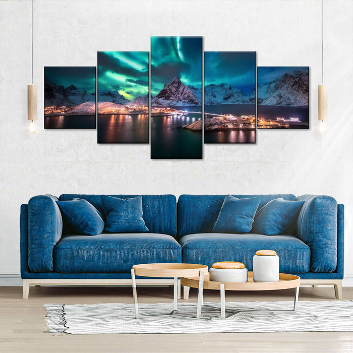 Lofoten Night Northern Lights Wall Art