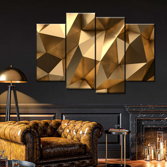 Golden Abstract Wall Art