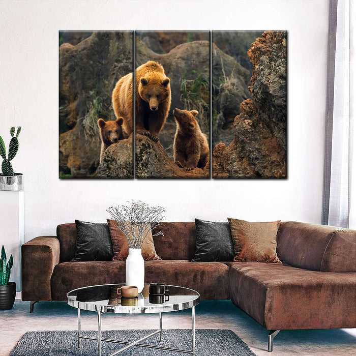 Bear And Cubs Wall Art