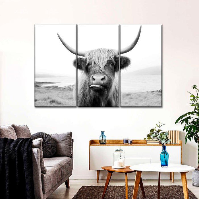 Funny Highland Cow Wall Art