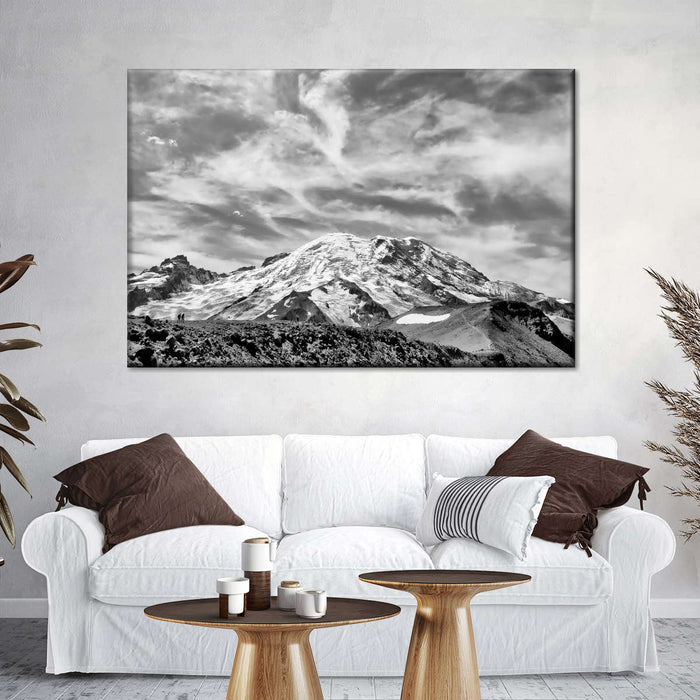 Glorious Mt. Rainier BW Wall Art