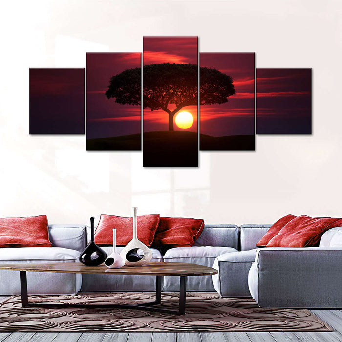 African Sunset Sky Wall Art