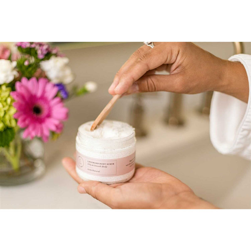 Lizush Natural Body Scrub, Lavender Body Salt Scrub BODY SCRUBS