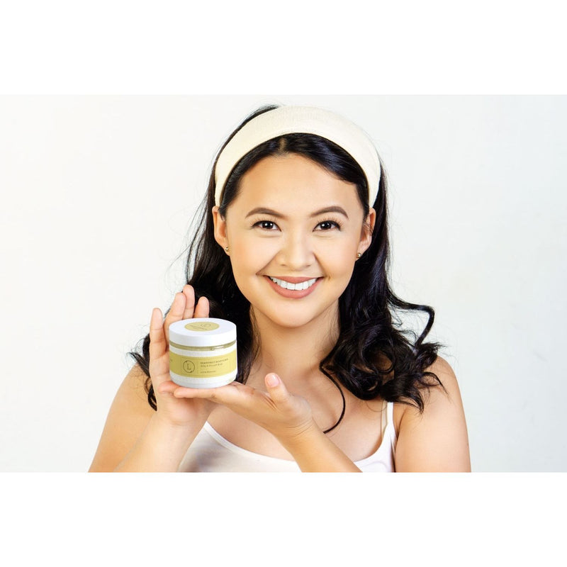 Lizush Grapefruit Body Scrub – Natural Exfoliating Salt Scrub Body Scrubs White Smoke