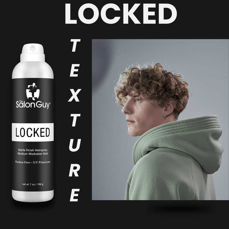 TheSalonGuy LOCKED Matte Finish Medium Hold Hairspray Original Version Haircare
