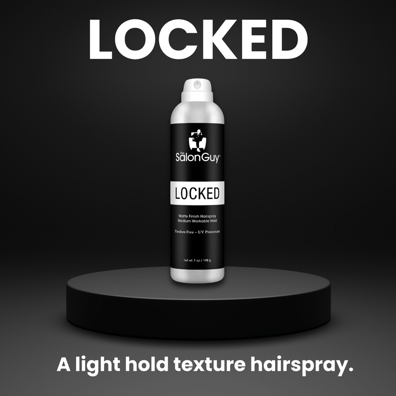 TheSalonGuy LOCKED Matte Finish Medium Hold Hairspray Original Version Haircare