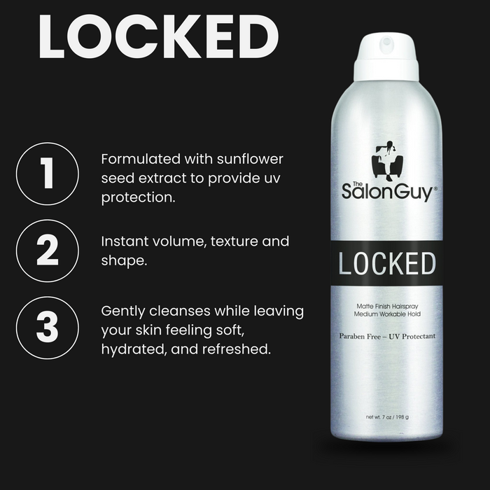 Thesalonguy - Locked Matte Finish Medium Hold Hairspray Original Version