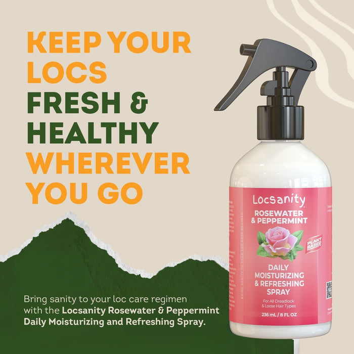 Locsanity Rosewater And Peppermint Daily Moisturizing/Refreshing Spray