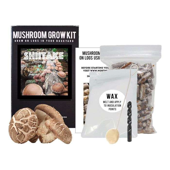 North Spore - Organic Shiitake Mushroom Outdoor Log Kit