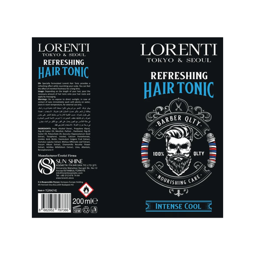 Vip Barber Supply Lorenti Hair Tonic 200ml - Revitalize and Strengthen Your Hair Hair Tonic Black