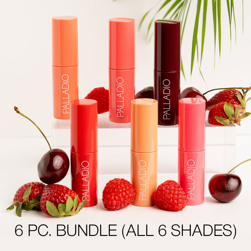 Palladio JELLY TINT Cheek & Lip Stain Misty Rose MANGO TANGO LPT01,NUDE BERRY LPT02,SWEET BERRY LPT03,STRAWBERRY SUGAR LPT04,CHERRY ROSE LPT05,WINEBERRY LPT06,6 PC. BUNDLE (ALL SHADES) LPTVAULT