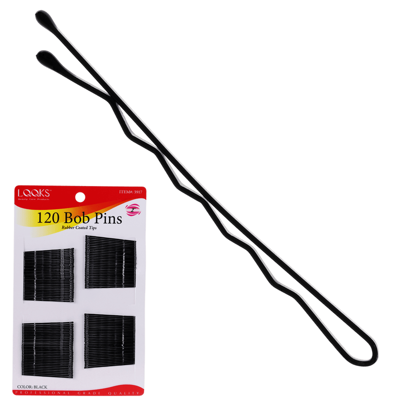 VIP Extensions LQQKS 2'' Bob Pins Black 120 CT Hair Accessories