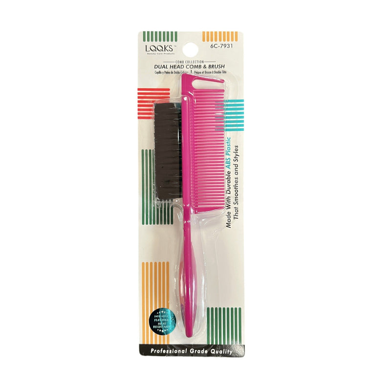 VIP Extensions LQQKS DUAL HEAD COMB & BRUSH ABS 1PC Hair Tools