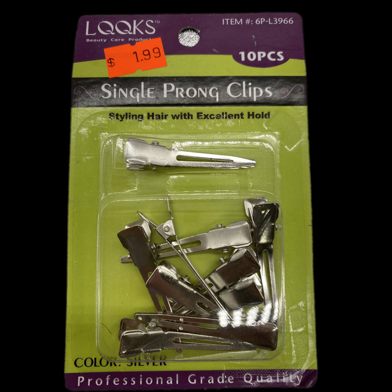VIP Extensions LQQKS Single Prong Clips 10PCS hair accessories