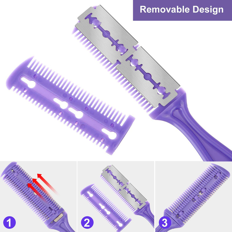 VIP Extensions LQQKS Styling Razor Comb Hair Tools White Smoke Purple,Pink,Mint Green