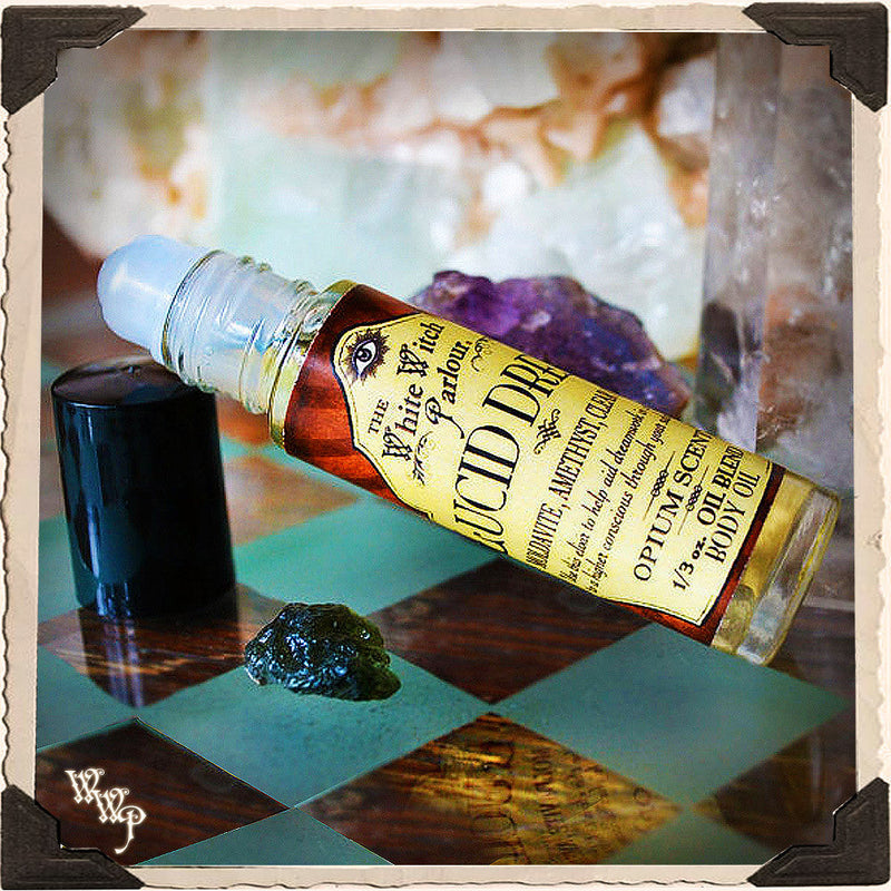 WhiteWitchParlour.com LUCID DREAM Elixir 1/3oz. BODY OIL Rollon. For Dreamwork & Subconscious Awakening. aromatherapy, perfume, oils
