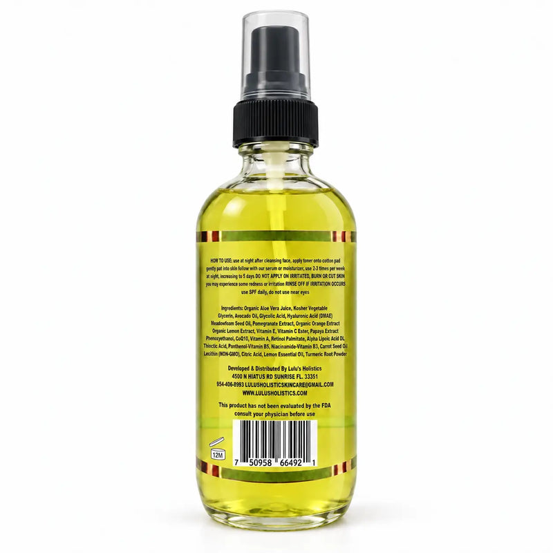 Lulu’s Holistics Lulu's Holistics Even-Tone Vitamin C Resurfacing Toner Spray (4oz) facial toner White Smoke 1-Bottle,2-Pack,3-Pack