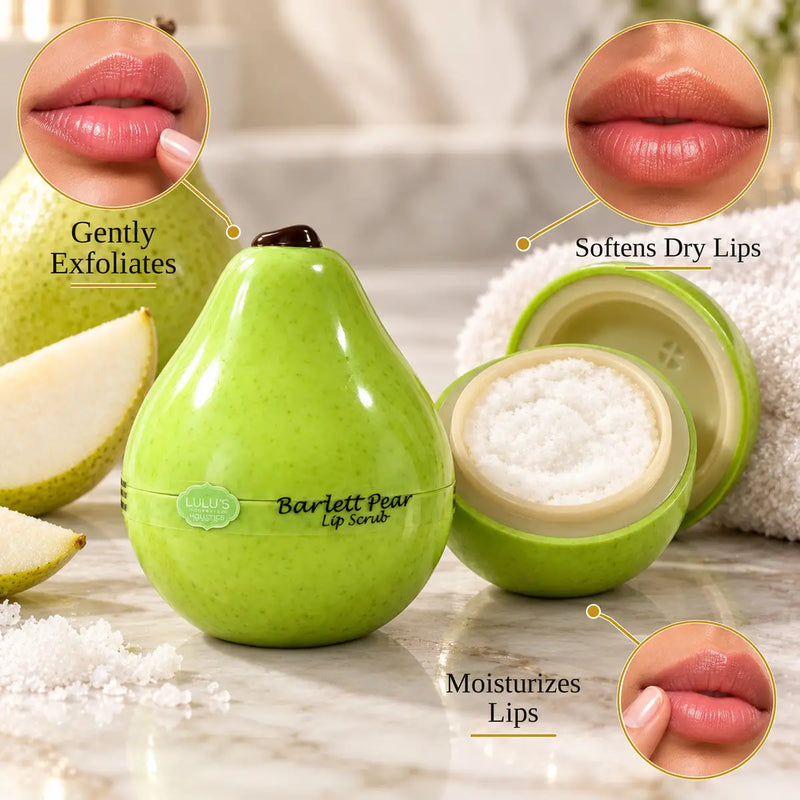 Lulu’s Holistics Lulu's Holistics Bartlett Pear Exfoliating Lip Scrub (2oz) lip scrub Light Gray 1-Jar,2-Pack,3-Pack
