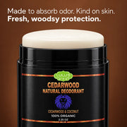 Lulu’s Holistics Cedarwood Coconut Deodorant – Natural Odor Protection Deodorant Black 1 (2.65oz tube),2 (2.65oz tubes),3 (2.65oz tubes),4 (2.65oz tubes)