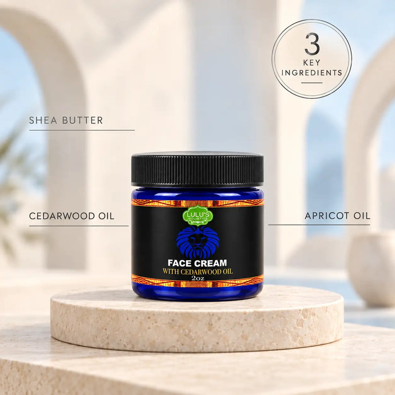 Lulu’s Holistics Cedarwood Face Cream – Hydrating Men’s Moisturizer facial moisturizer Antique White 1 (2oz jar),2 (2oz jars),3 (2oz jars),4 (2oz jars)