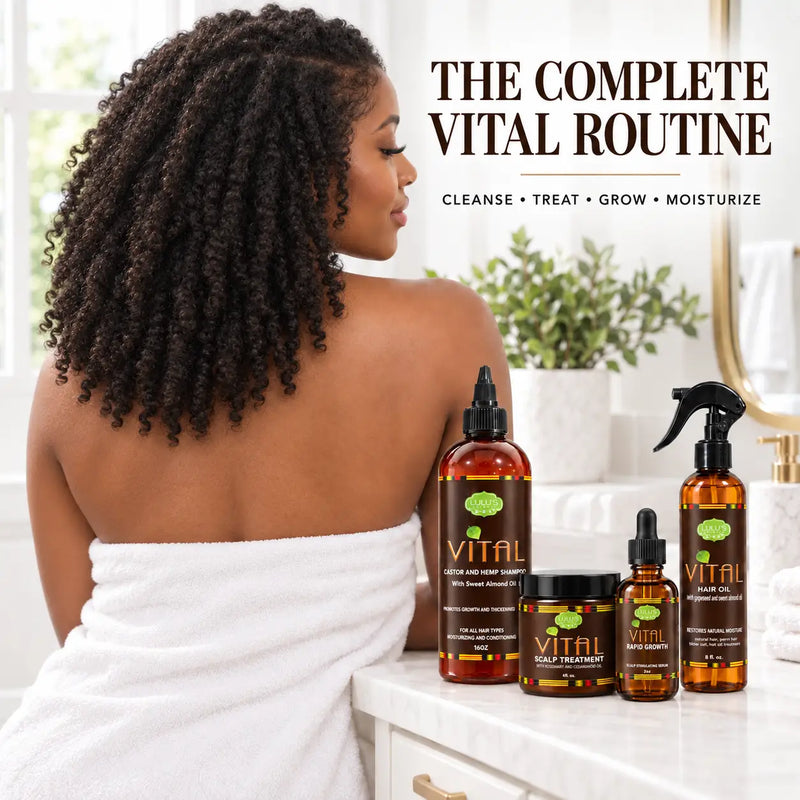 Lulu’s Holistics Vital Hair Growth System – Shampoo, Hair Oil, Rapid Growth & Scalp Care hair treatment Lavender