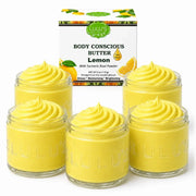 Lulu’s Holistics Pineapple Turmeric Whipped Mango Body Butter – Non-Greasy, Golden Glow Lotion & Moisturizer White Smoke Lemon / 5-Pack
