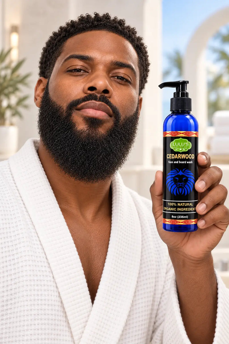 Lulu’s Holistics Holistics Men’s Box – Complete Cedarwood Face, Body & Grooming Set mens grooming set Lavender