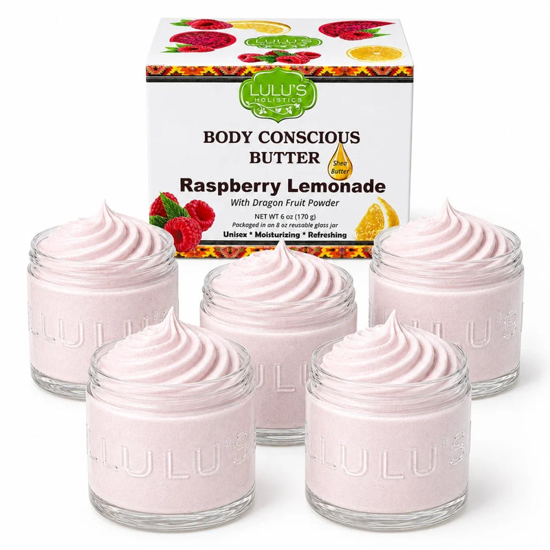 Lulu’s Holistics Pineapple Turmeric Whipped Mango Body Butter – Non-Greasy, Golden Glow Lotion & Moisturizer White Smoke Raspberry / 5-Pack