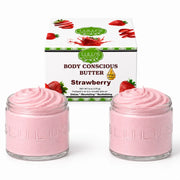 Lulu’s Holistics Raspberry Lemonade Whipped Body Butter – Nourishing, Skin-Softening Care Lotion & Moisturizer White Smoke Strawberry / 2-Pack