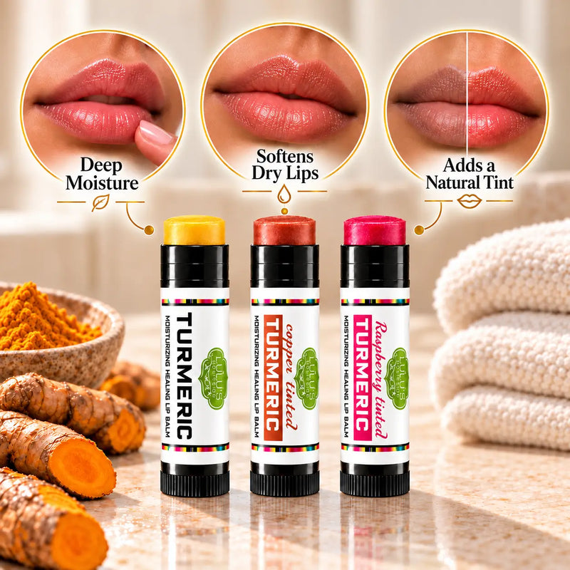 Lulu’s Holistics Lulu's Holistics Turmeric Moisture-Lock Conditioning Lip Balm Variety 3-Pack Bundle lip treatment Bisque