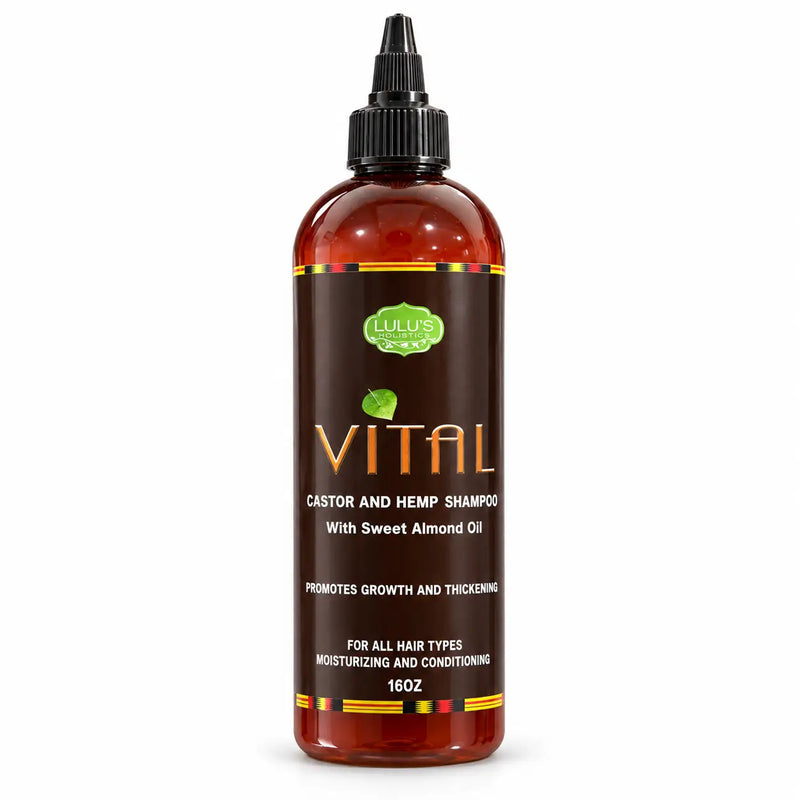 Lulu’s Holistics Vital Castor & Hemp Shampoo – Growth & Strength for Dry Scalp hair treatment White Smoke 1 (16oz bottle),2 (16oz bottles),3 (16oz bottles,4 (16oz bottles)