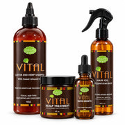 Lulu’s Holistics Vital Hair Growth System – Shampoo, Hair Oil, Rapid Growth & Scalp Care hair treatment White Smoke