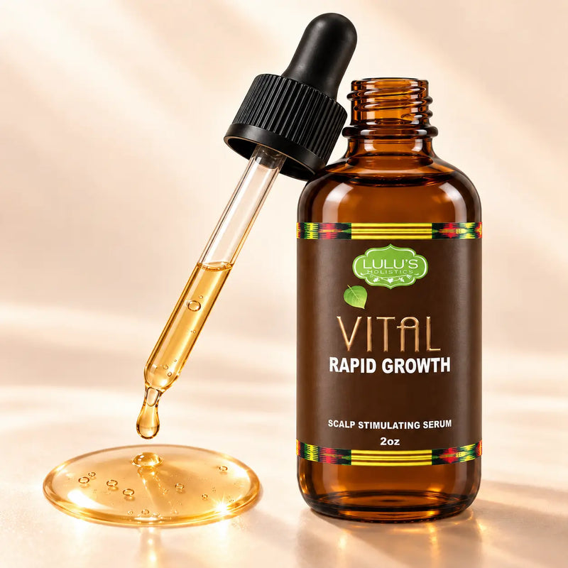 Lulu’s Holistics Vital Rapid Growth – Strengthening Serum for Thinning Hair & Locs hair treatment Antique White 1 (2oz bottle),2 (2oz bottles),3 (2oz bottles),4 (2oz bottles)